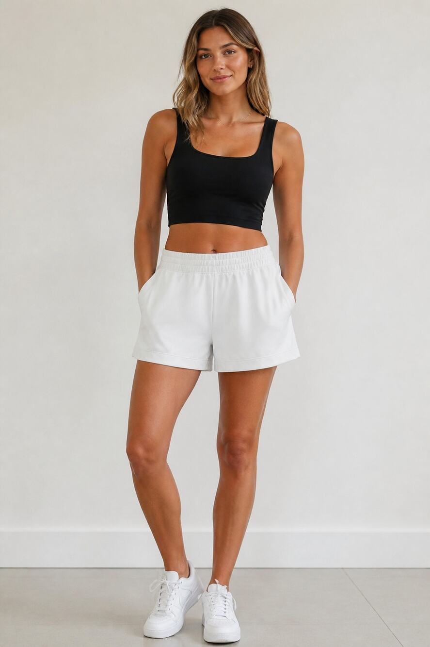 Babaton White Athletic Shorts Small Women